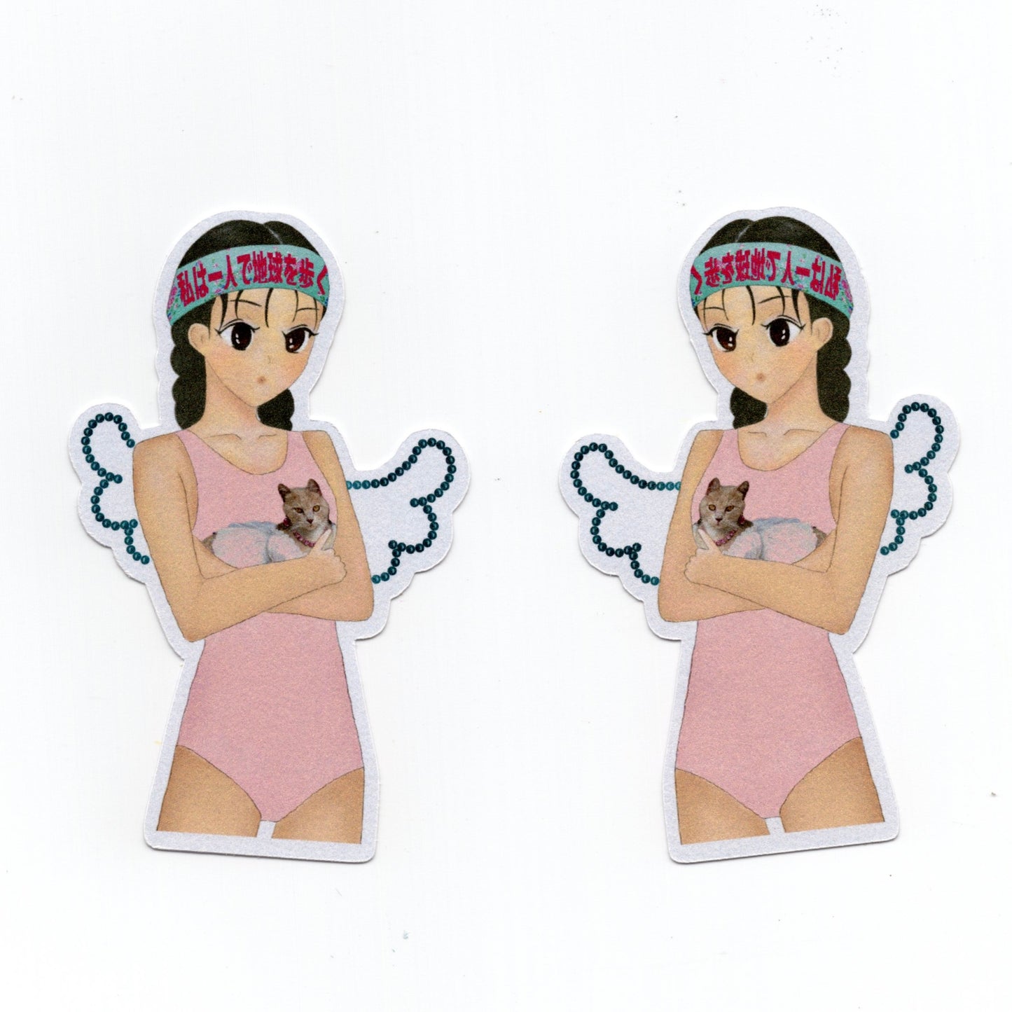 stickers {winged angel} for journal cover / phone case decoration