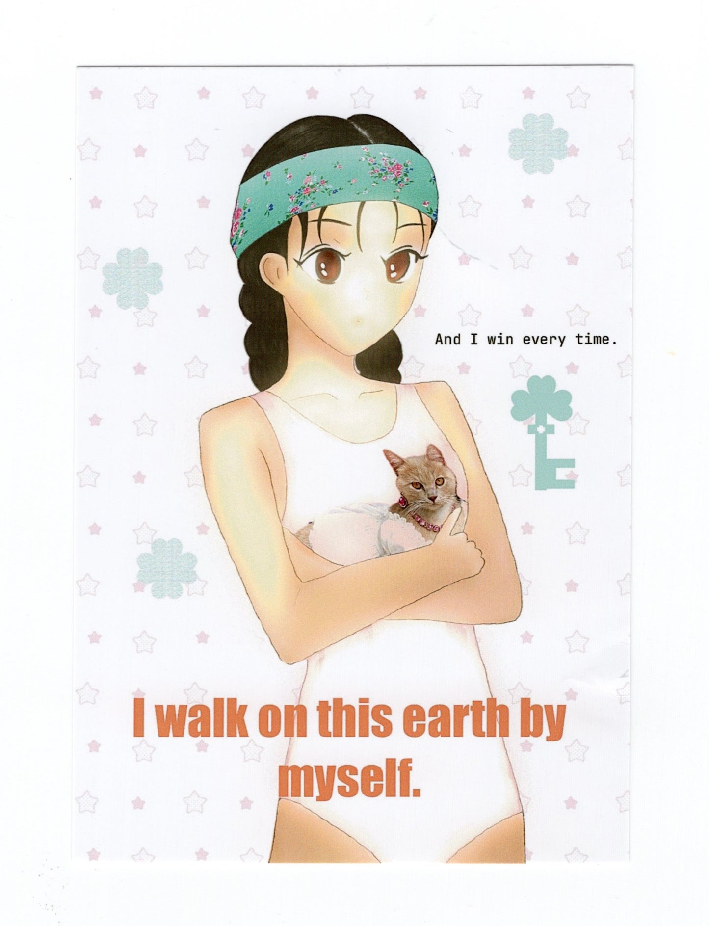 deco card {i walk on this earth by myself}