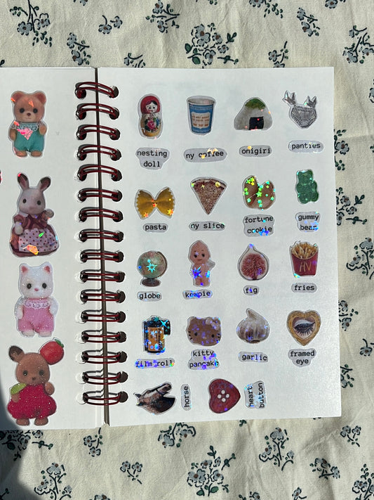 release paper sticker collecting book