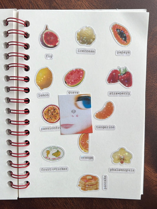 twinkling fruit and trinket stickersheet